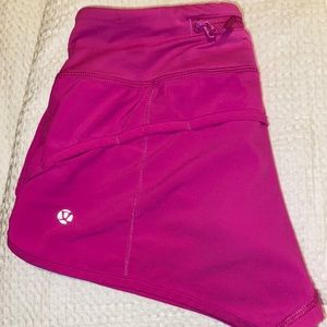 Lulu neon pink speed shorts